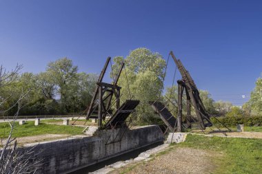 Vincent van Gogh köprüsü (Pont Van-Gogh, Langlois Köprüsü) Arles, Provence, Fransa yakınlarında