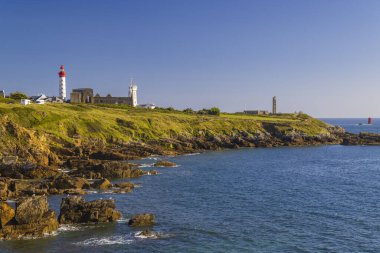 Saint-Mathieu Deniz Feneri, Plougonvelin 'deki Pointe Saint-Mathieu, Finistere, Fransa