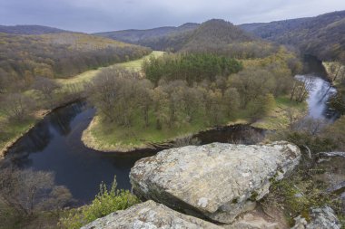 Landscape with river Thaya from Uberstieg, National park Thayatal , Lower Austria, Austria clipart