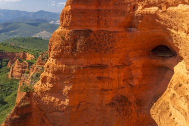 Las Medulas (Monumento Natural de Las Medulas), Ponferrada yakınlarındaki Roma altın madeni, UNESCO dünya mirası bölgesi, Kastilya ve Leon, İspanya