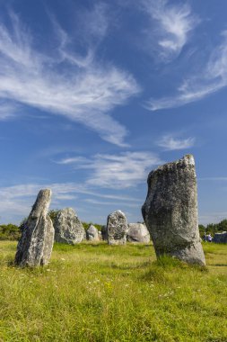Carnac, Morbihan, Brittany, Fransa 'da Ayakta Duran Taşlar (veya Menhirs)