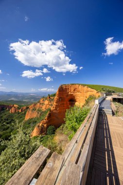 Las Medulas (Monumento Natural de Las Medulas), Ponferrada yakınlarındaki Roma altın madeni, UNESCO dünya mirası bölgesi, Kastilya ve Leon, İspanya