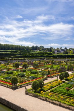 Chateau de Villandry, UNESCO Dünya Mirası Sitesi, Villandry, Indre-et-Loire, Pays de la Loire, Fransa