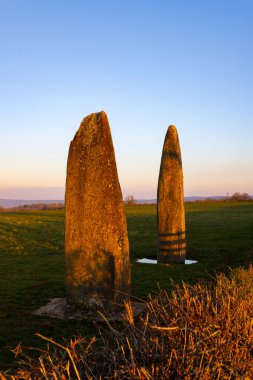 Menhirs Stanches, Saone et Loire, Bourgogne Franche Comte, Fransa