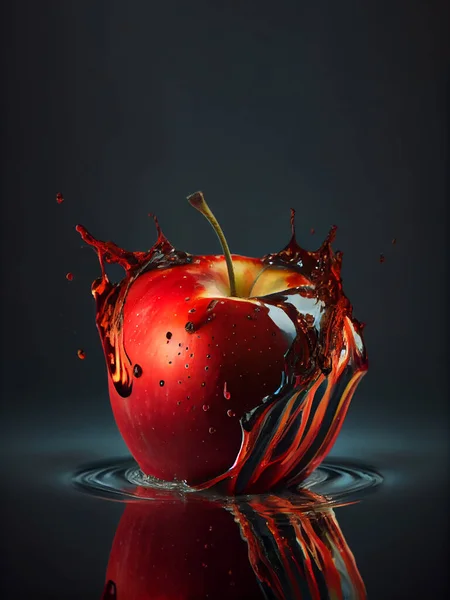 Fresh Apple Splash Water — Stockfoto