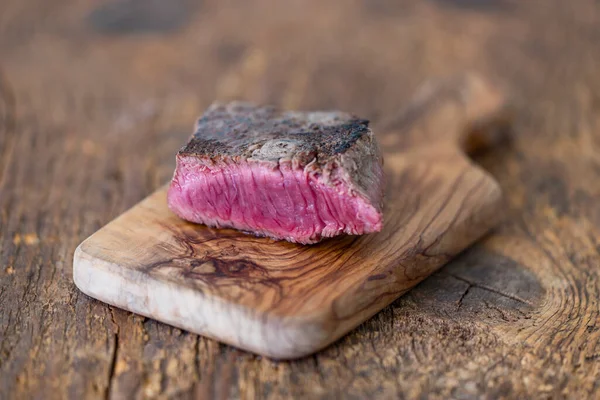 Slice Steak Wood — Stockfoto