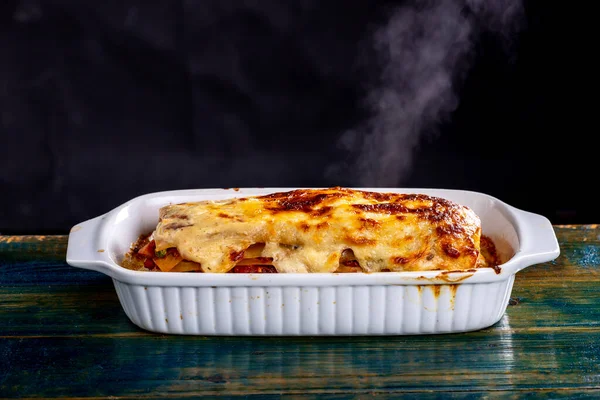 Italian Lasagna White Casserole — Fotografia de Stock