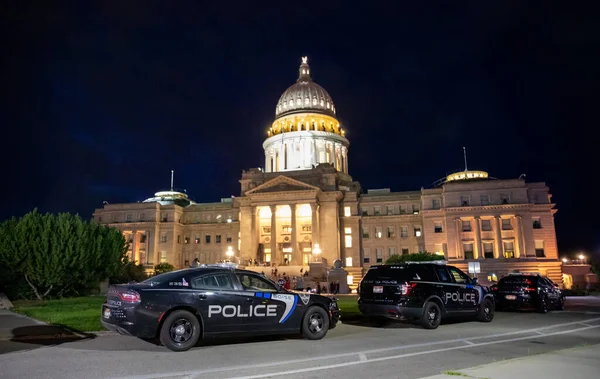 Boise Idaho Junho 2020 Presença Polícia Durante Protesto George Floyd — Fotografia de Stock