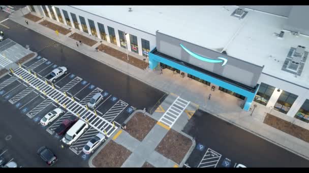 Nampa Idaho Şubat 2021 Nampa Daki Amazon Tatbikat Merkezinin Havadan — Stok video
