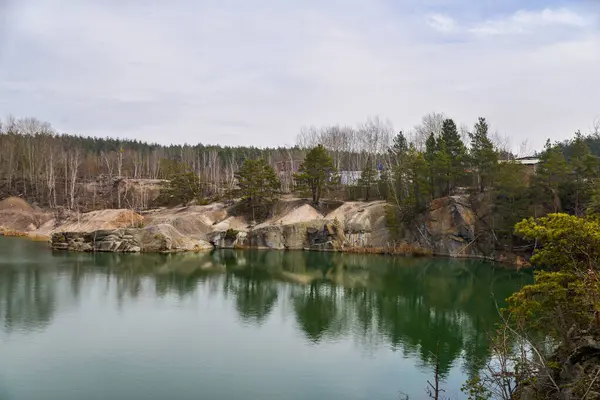 Ormandaki nehrin güzel manzarası
