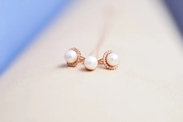 Two Gold Wedding Rings White Background — Stock Photo, Image