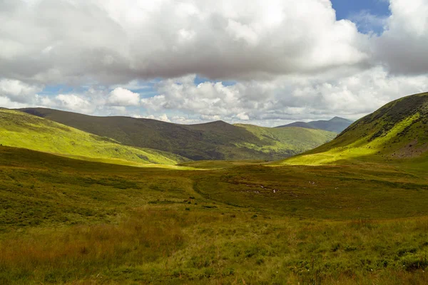 Hermoso Campo Verde Con Hierba Verde Escocia Escocia —  Fotos de Stock