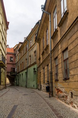 Avrupa şehrinin eski caddesi.
