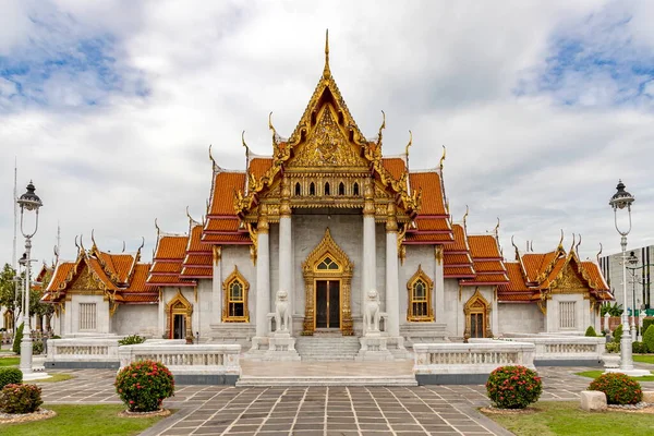 Wat Benchamabophit Dusit Wanaram Deze Tempel Staat Bekend Als Marmeren — Stockfoto