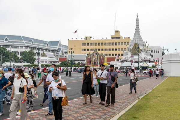 Bangkok Thailand April 2023 Phra Lan Road Road Front Wat — Stock Photo, Image