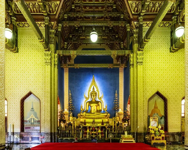 Бангкок Таиланд Сентября 2023 Года Реплика Будды Чхарата Внутри Ват — стоковое фото