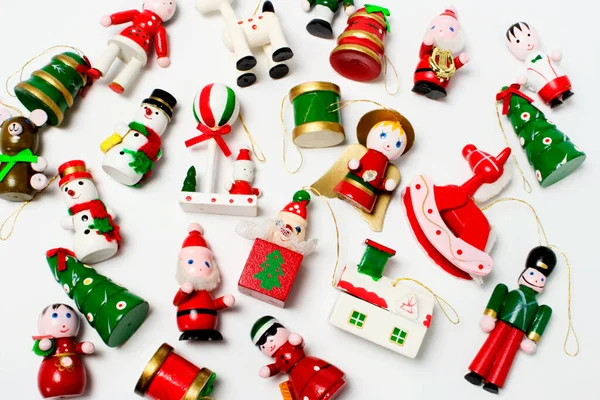 Ornamenti Natale Sfondo Chiaro — Foto Stock