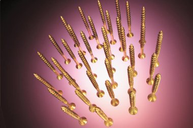 Sıcak Arkaplanda Duran Vidalar