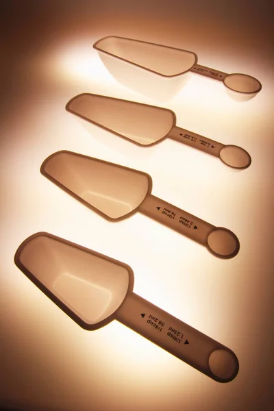 Row Measuring Spoons — Stock Photo, Image