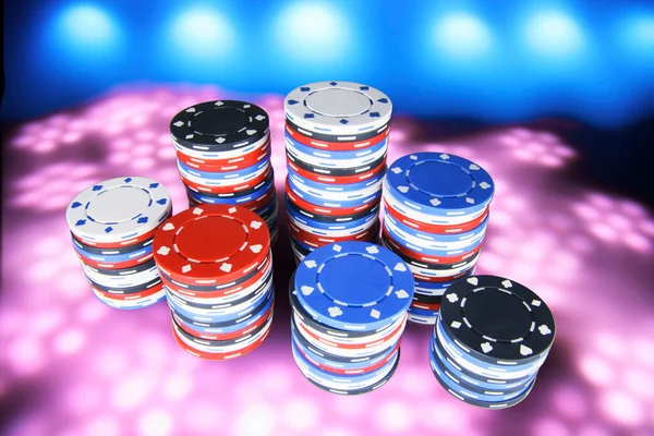 Στοίβες Από Μάρκες Τυχερών Παιχνιδιών — Φωτογραφία Αρχείου