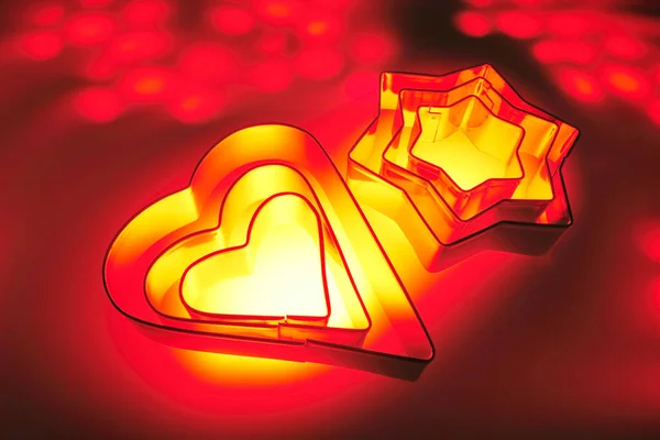 Heart Shaped Cookie Cutters — Stock Photo, Image