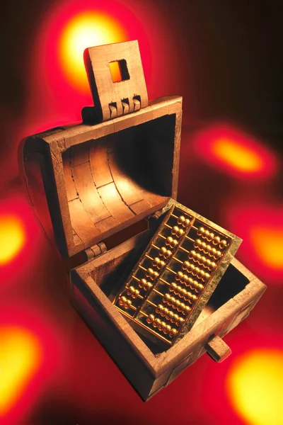 Abacus Στο Ξύλινο Στήθος Εικόνα Αρχείου