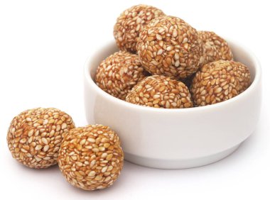 Sesame caramel laddu very popular in Indian subcontinent