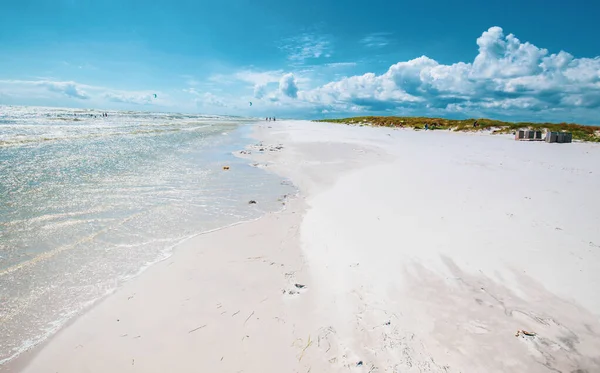 Dueodde Der Weiße Sandstrand Der Südküste Bornholms Dänemark Stockbild