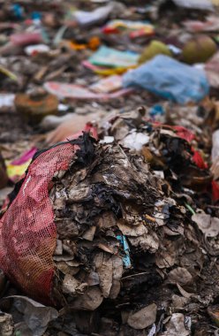 Collected garbage near Dhaka of Bangladesh