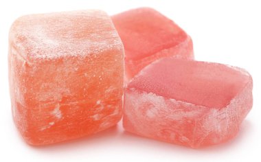 Beyaz arka plan üzerinde popüler Türk lokumu