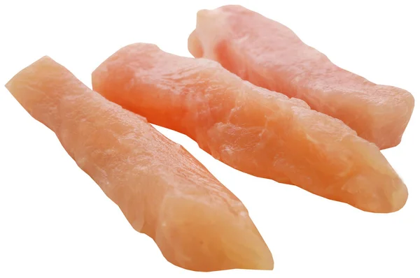 鶏の胸肉の切り身の薄いカット — ストック写真