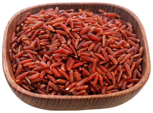 Organiczny Czerwony Ryż Jaśminowy Bardzo Pożywne Jedzenie — Zdjęcie stockowe