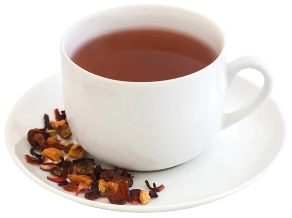 Травяной Чай Розы Шиповника Яблока Чашке — стоковое фото