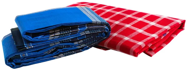 印度次大陆手工编织棉布 棉布和甘沙毛巾 — 图库照片