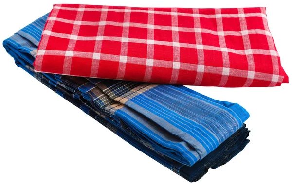 印度次大陆手工编织棉布 棉布和甘沙毛巾 — 图库照片