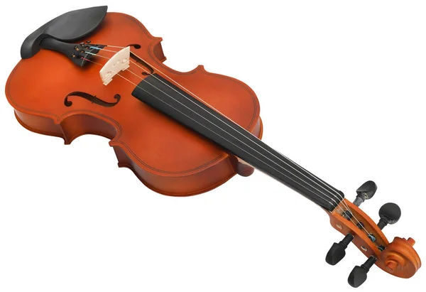 Instrumento Musical Violino Feito Madeira Isolada Imagem De Stock