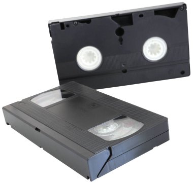 Eski video kaseti kapalı ve izole