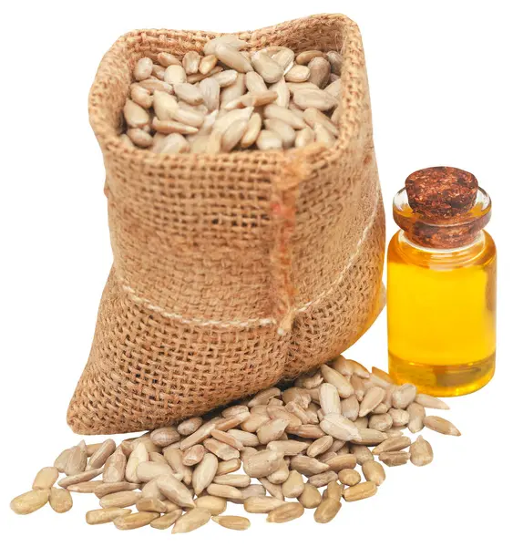 Насіння Соняшнику Олією Скляній Банці — стокове фото