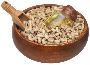 Cam kavanozda yağlı ayçiçeği tohumu