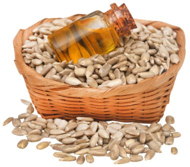 Cam kavanozda yağlı ayçiçeği tohumu