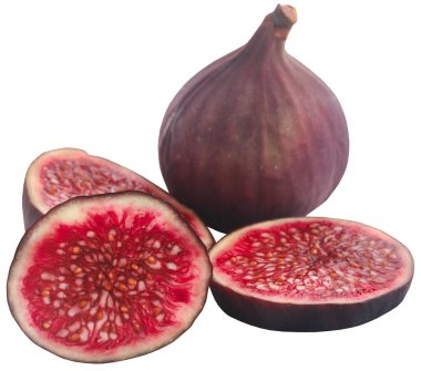 Taze organik incir dilimlenmiş ve tüm