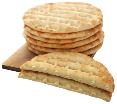 Yunan pita ekmeği ya da düz ekmek yakın çekim