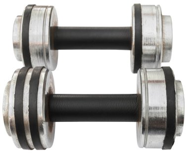 Egzersiz için Dumbbell ve vücut uygunluğu yakın çekim