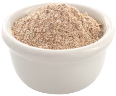 Aritha veya Sapindus mukorossi tozu seramik kasede