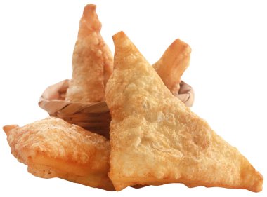 Geleneksel Hint Kızarmış Kahvaltısı Samosa, çok lezzetli.