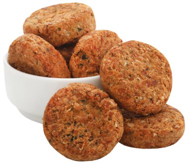 Nohut ve diğer sağlıklı malzemelerden yapılmış sebzeli falafel. 