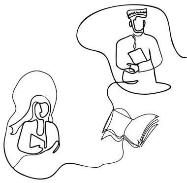 Umman öğrencilerinin çizgi sanatı