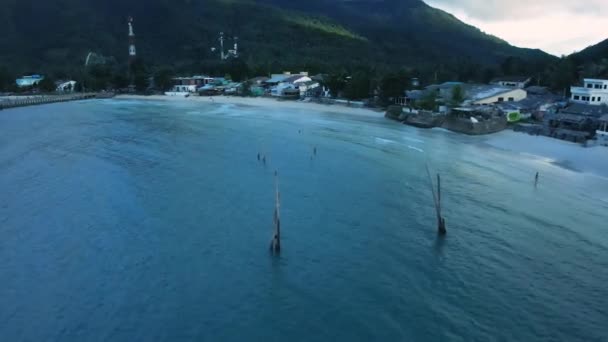 Koh Phangan Ταϊλάνδη Aerial Drone Πλάνα Από Θέα Στην Παραλία — Αρχείο Βίντεο