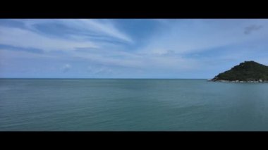 Koh Phangan Tayland Sahil manzaralı İHA görüntüleri