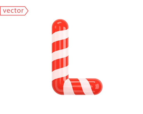 Buchstabe Symbol Weißer Farbe Verflochten Mit Einem Roten Band Buchstaben — Stockvektor